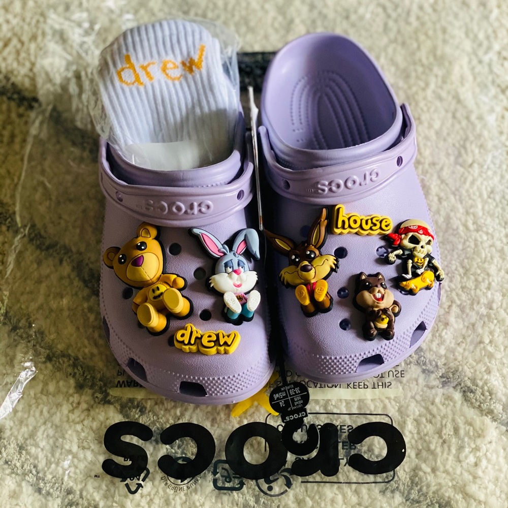 Justin Bieber x Crocs with Drew Lavender Crocs